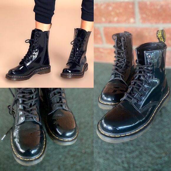 Dr Martens 1460 8 eye  patent leather boots - Picture 1 of 16